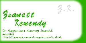 zsanett kemendy business card